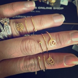 18k Real Gold Spring ring size 7